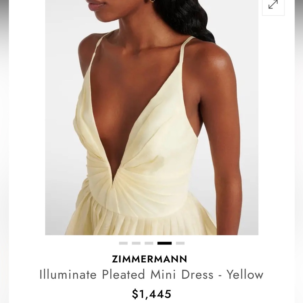 Zimmermann Pleated Linen &
Silk Minidress - Picture 3 of 11